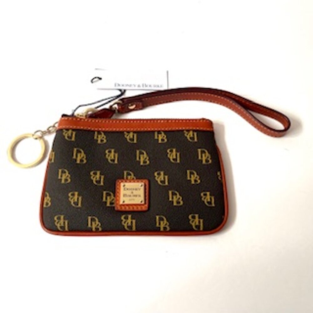 Dooney & Bourke Zip pouch with Key ring and detachable strap ( NWT )